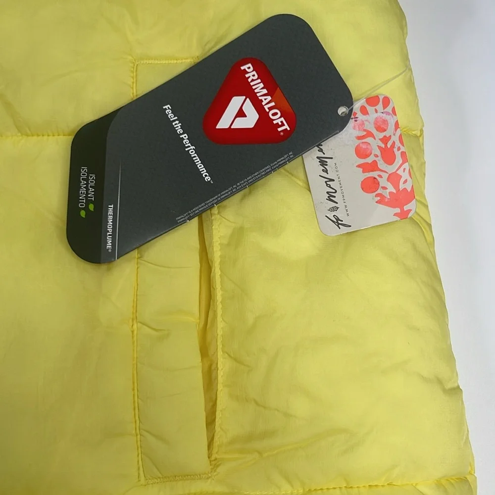 Neon Yellow Sleeveless Puffer Vest - Picture 4 of 10